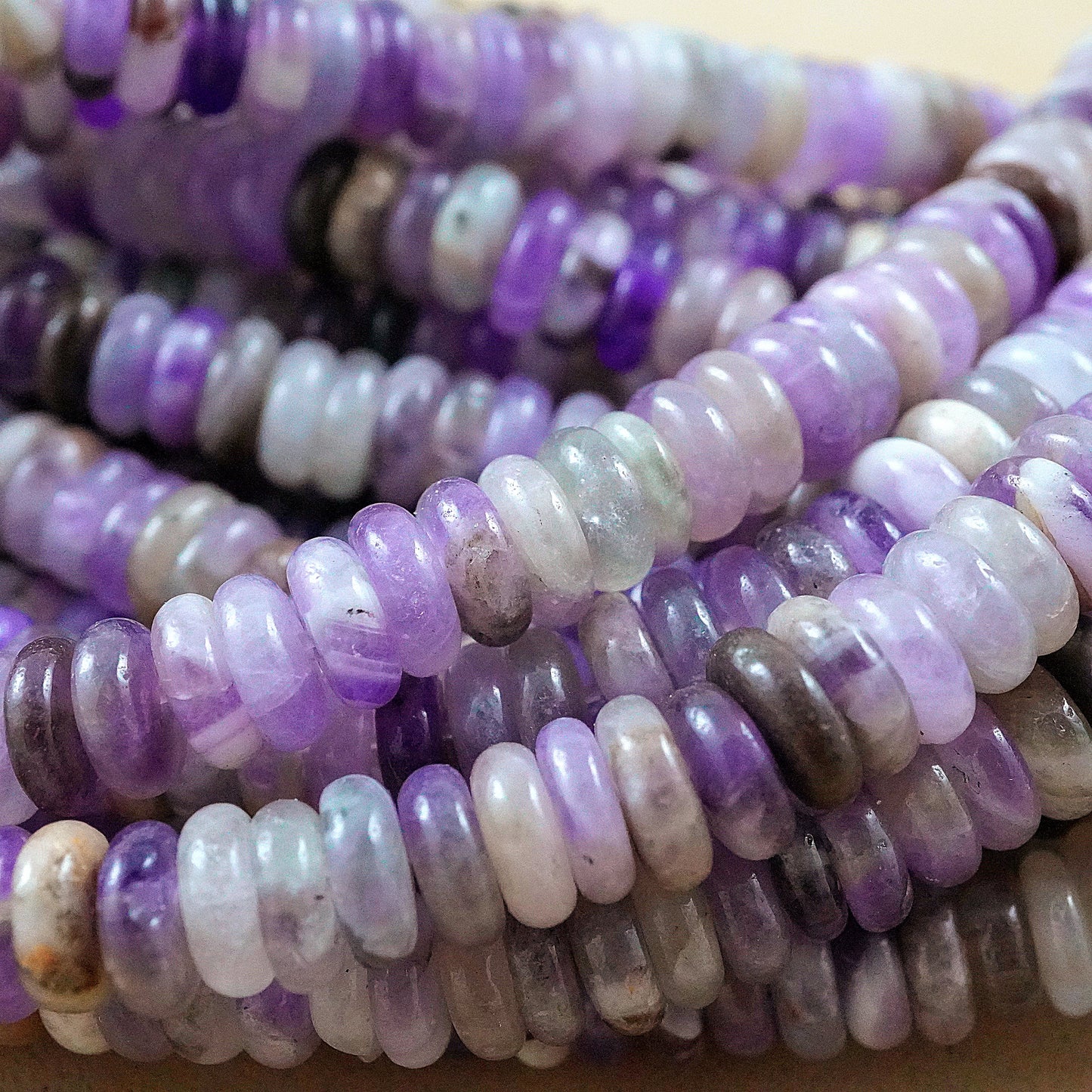 Chevron Amethyst (Rondelle)(Smooth)(6mmx2mm)(15.5"Strand)