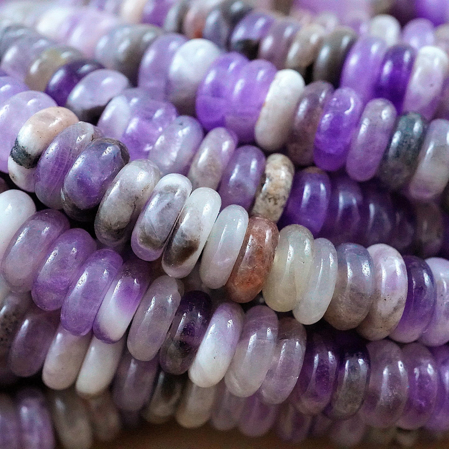 Chevron Amethyst (Rondelle)(Smooth)(6mmx2mm)(15.5"Strand)