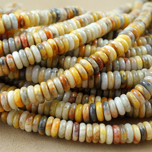 Crazy Lace Agate (Rondelle)(Smooth)(6mmx2mm)(15.5"Strand)