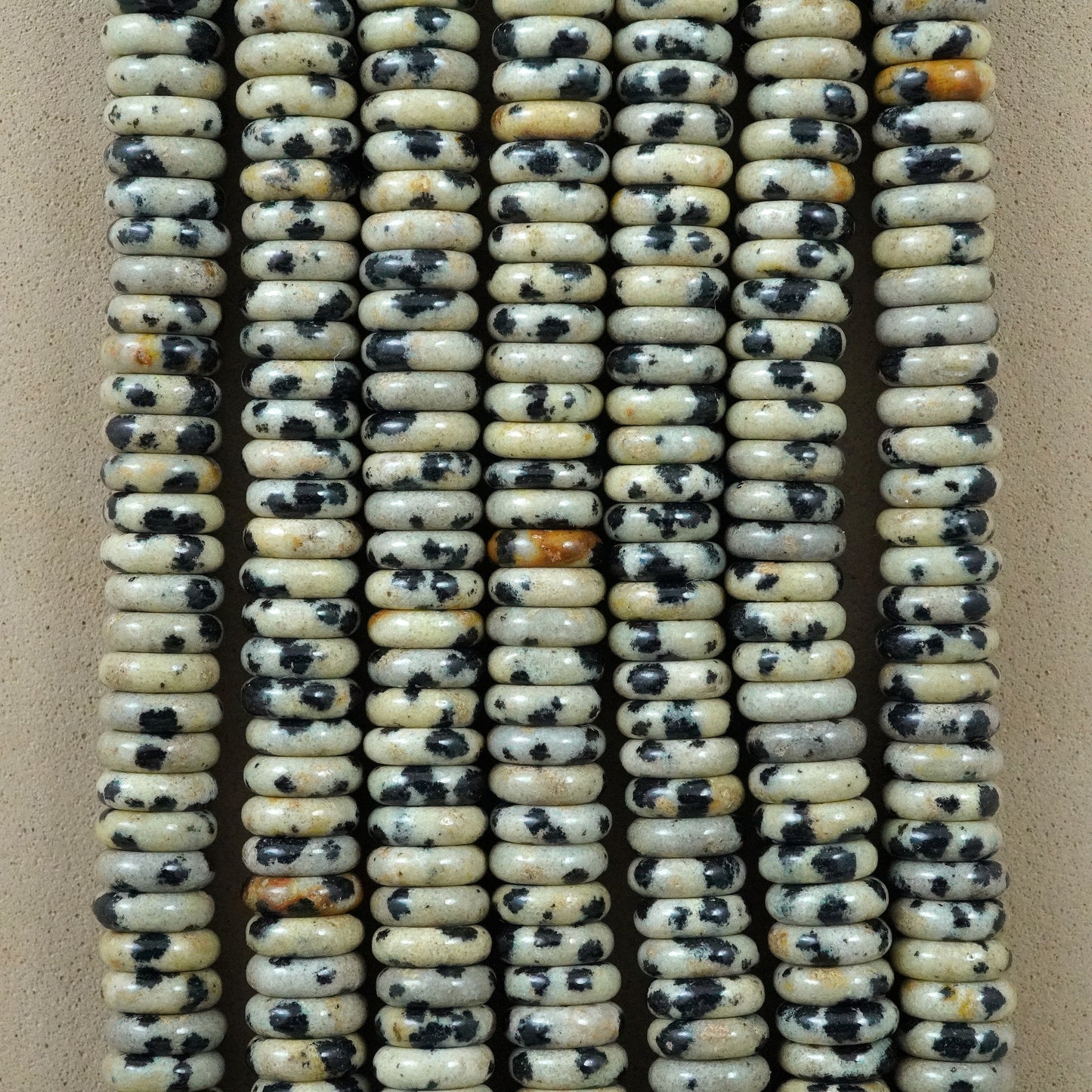 Dalmation Jasper (Rondelle)(Smooth)(6mmx2mm)(15.5"Strand)