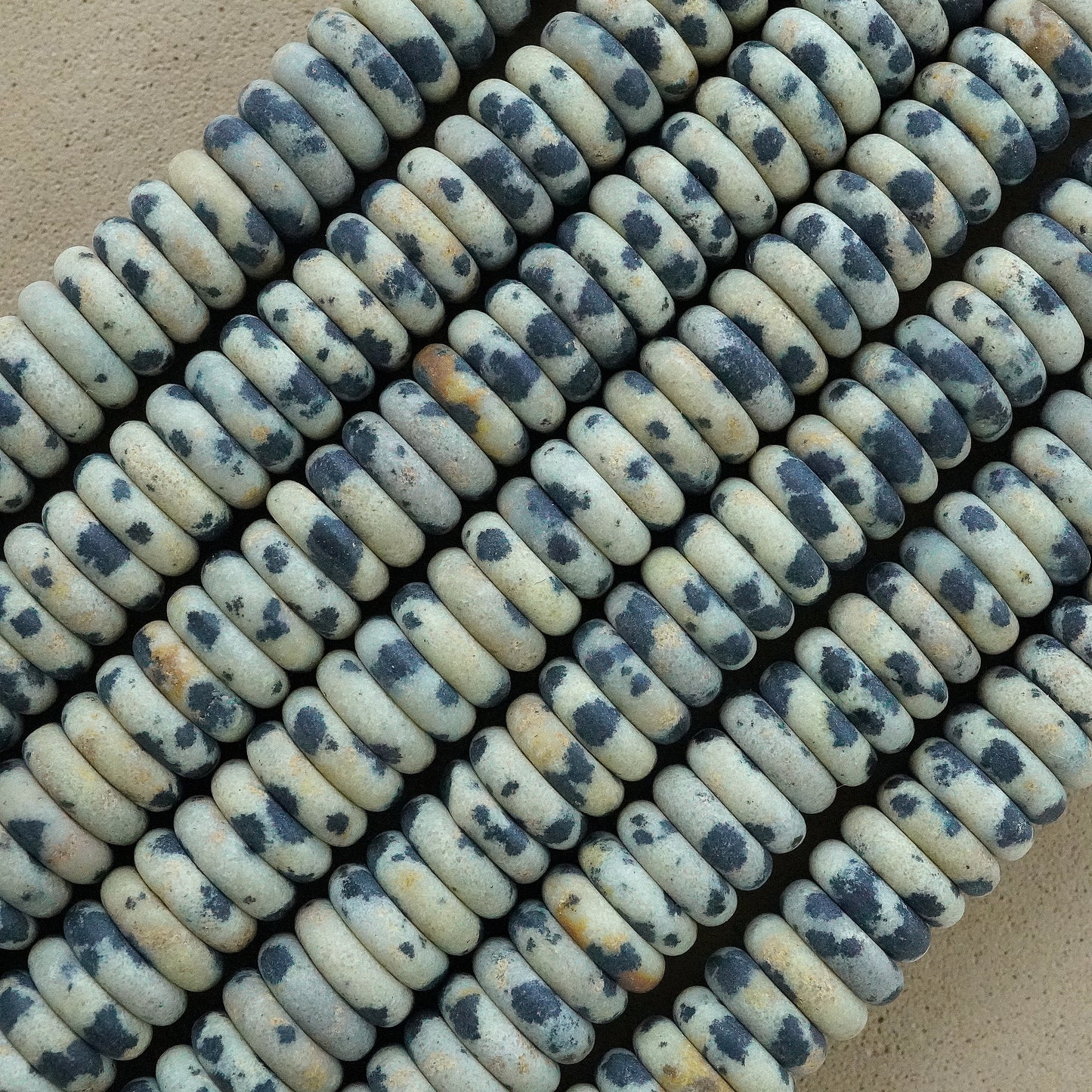 Dalmation Jasper (Rondelle)(Matte)(6mmx2mm)(15.5"Strand)