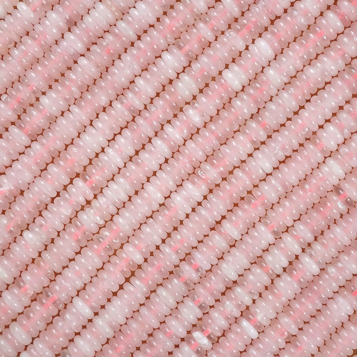 Rose Quartz (Rondelle)(Smooth)(6mmx2mm)(15.5"Strand)