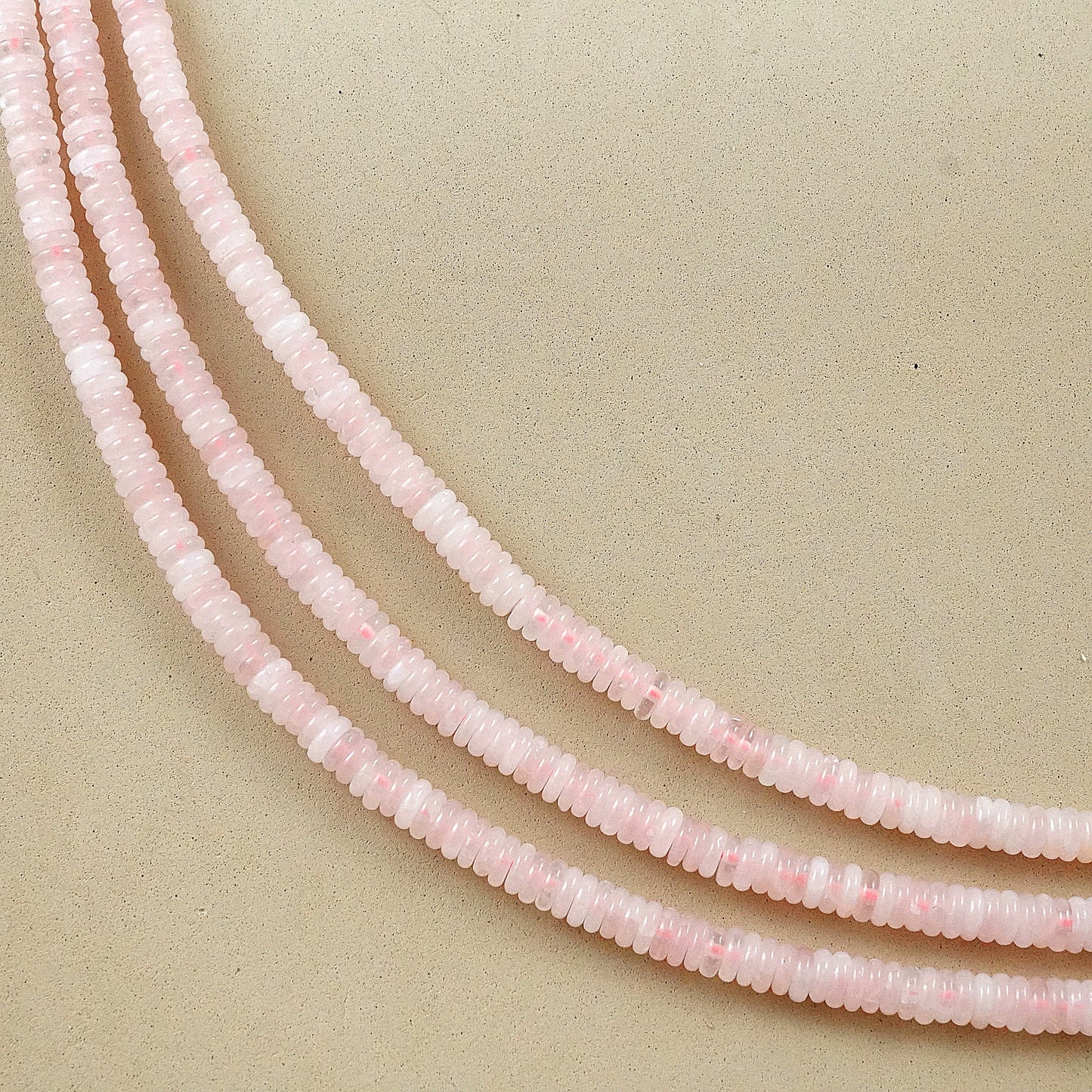 Rose Quartz (Rondelle)(Smooth)(6mmx2mm)(15.5"Strand)