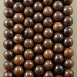 Madre de Cacao Wood (Round)(Smooth)(6mm)(8mm)(10mm)(12mm)(16"Strand)