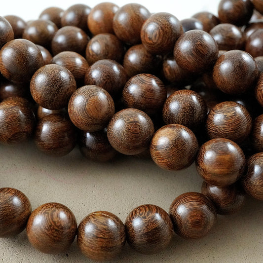 Madre de Cacao Wood (Round)(Smooth)(6mm)(8mm)(10mm)(12mm)(16"Strand)