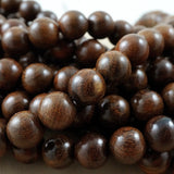 Madre de Cacao Wood (Round)(Smooth)(6mm)(8mm)(10mm)(12mm)(16"Strand)