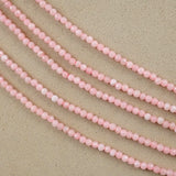 Pink Opal (Round)(Faceted)(2mm)(15"Strand)