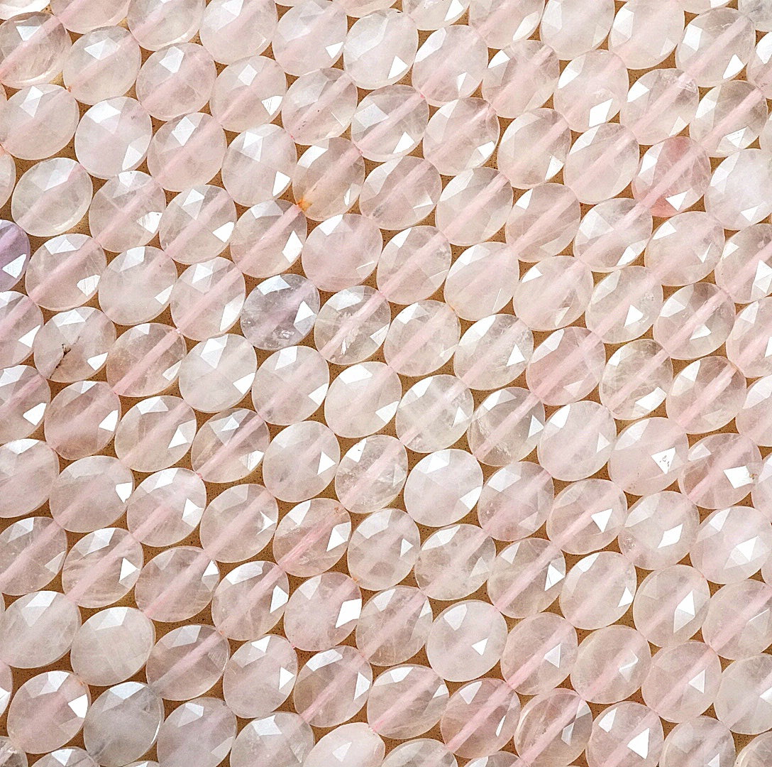 Rose Quartz (Oval)(Faceted)(8x10mm)(15"Strand)