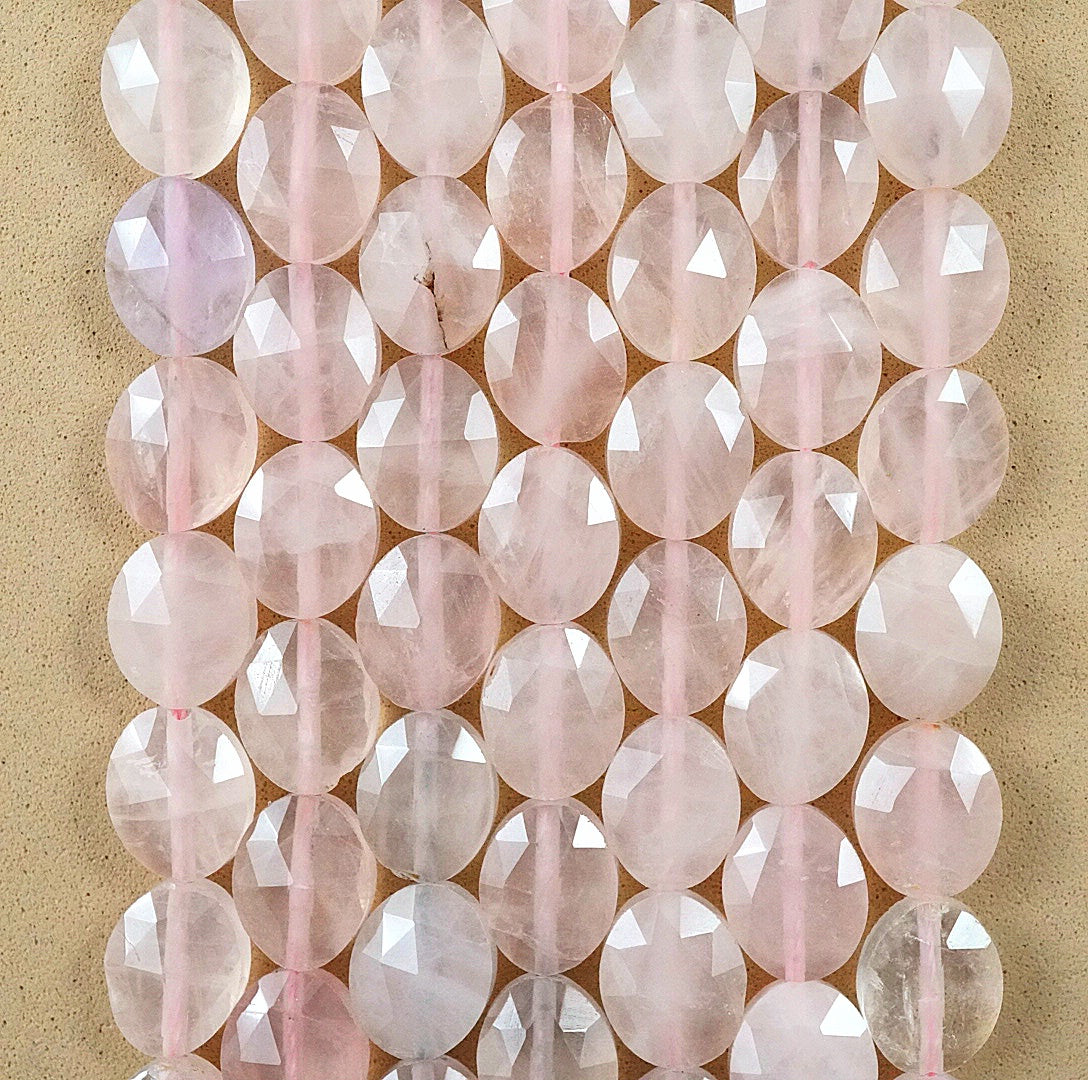 Rose Quartz (Oval)(Faceted)(8x10mm)(15"Strand)