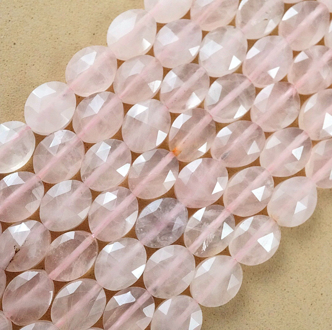 Rose Quartz (Oval)(Faceted)(8x10mm)(15"Strand)