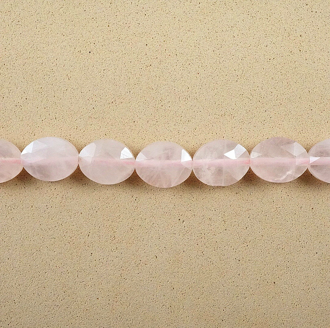 Rose Quartz (Oval)(Faceted)(8x10mm)(15"Strand)