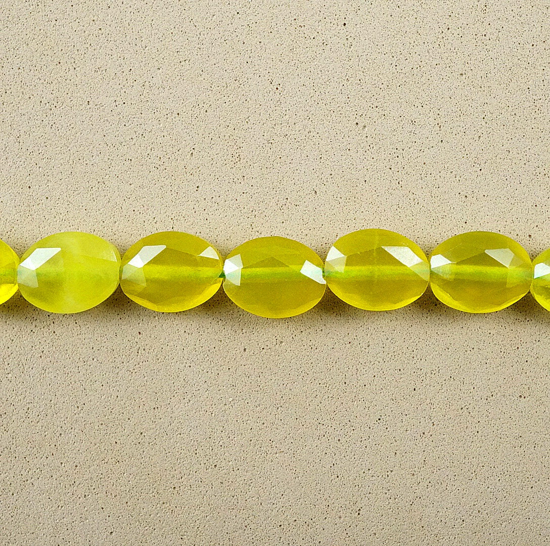 Olive Jade (Oval)(Faceted)(8x10mm)(15"Strand)