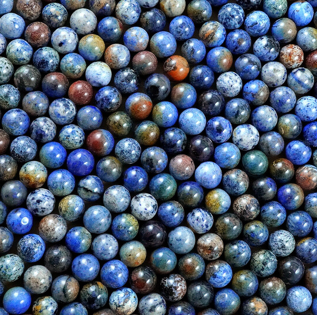 Sunset Dumortierite Bead Strand (Round)(Smooth)(4mm)(6mm)(8mm)(10mm)(15"Strand)