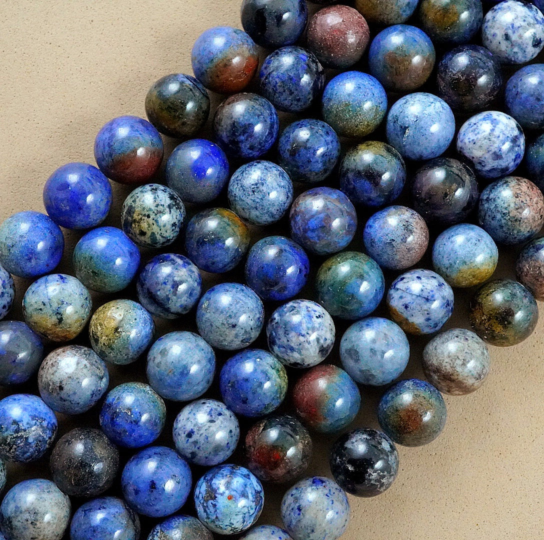 Sunset Dumortierite Bead Strand (Round)(Smooth)(4mm)(6mm)(8mm)(10mm)(15"Strand)