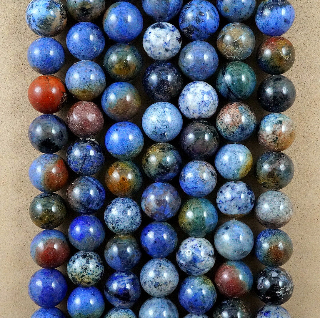 Sunset Dumortierite Bead Strand (Round)(Smooth)(4mm)(6mm)(8mm)(10mm)(15"Strand)