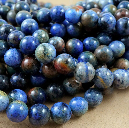 Sunset Dumortierite Bead Strand (Round)(Smooth)(4mm)(6mm)(8mm)(10mm)(15"Strand)