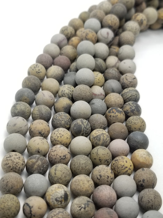 Artistic Jasper (Round)(Matte)(16"Strand)