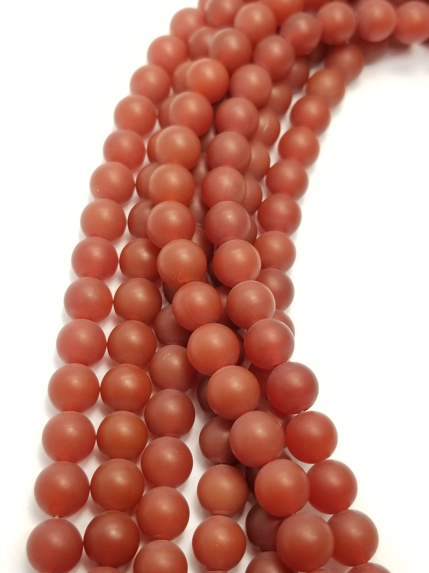 Carnelian (Round)(Matte)(16"Strand)