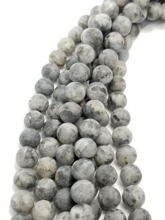 Larvikite (Round)(Matte)(16"Strand)