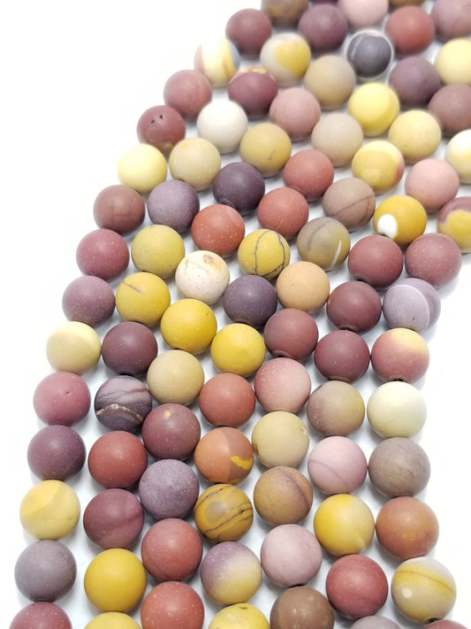 Mookaite (Round)(Matte)(16"Strand)