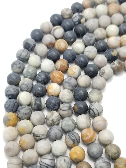 Picasso Jasper (Round)(Matte)(16"Strand)