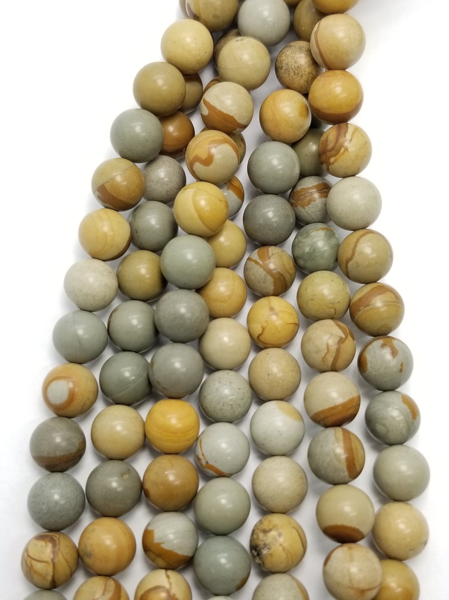 Wild Horse Jasper (Round)(Matte)(16"Strand)