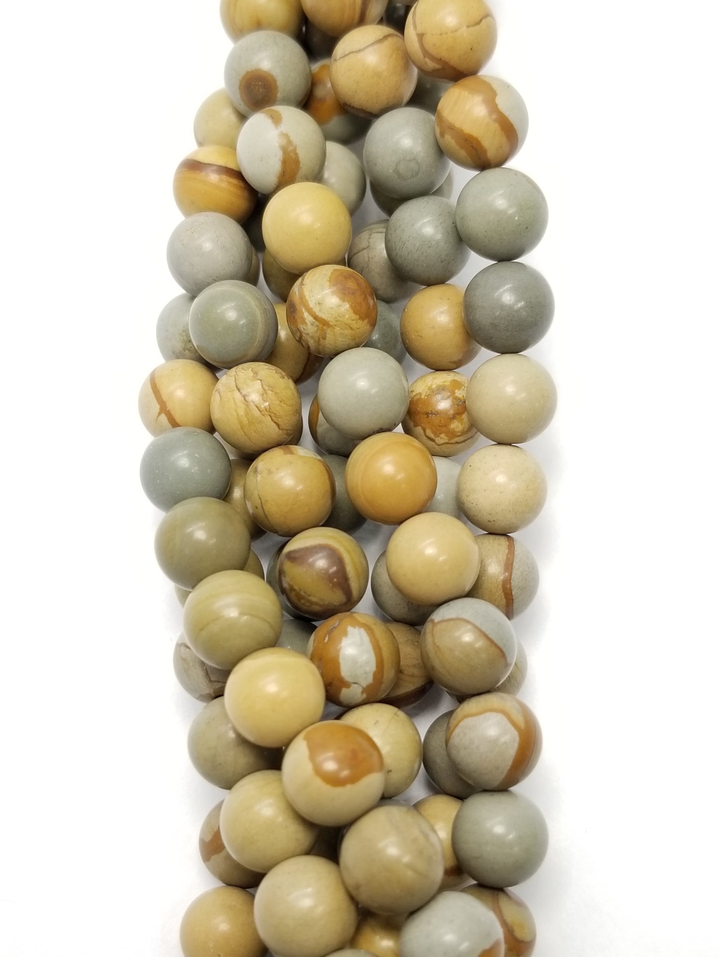 Wild Horse Jasper (Round)(Matte)(16"Strand)