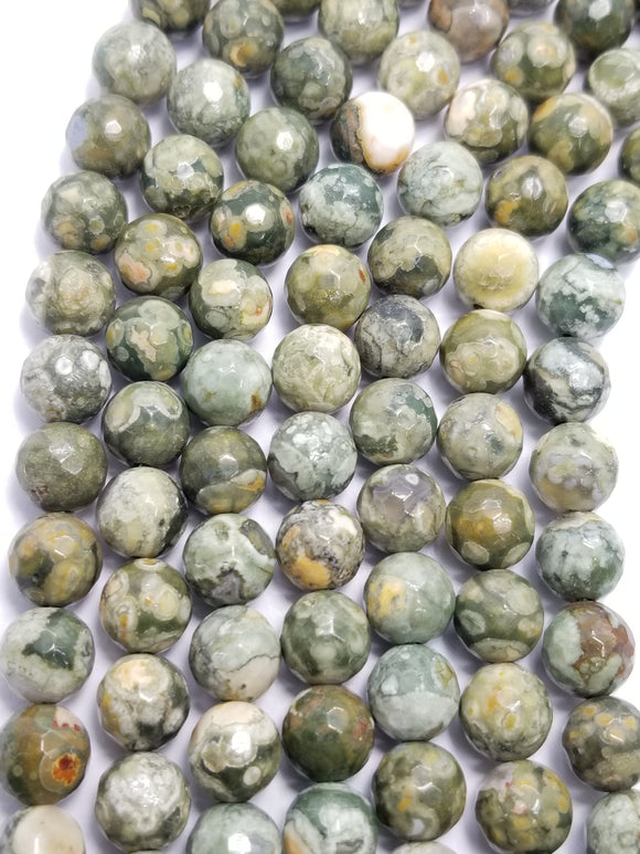 Green Rhyolite (Round)(Faceted)(16