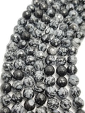 Snowflake Obsidian (Round)(Faceted)(16"Strand)