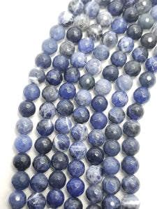 Sodalite (Round)(Faceted)(16"Strand)