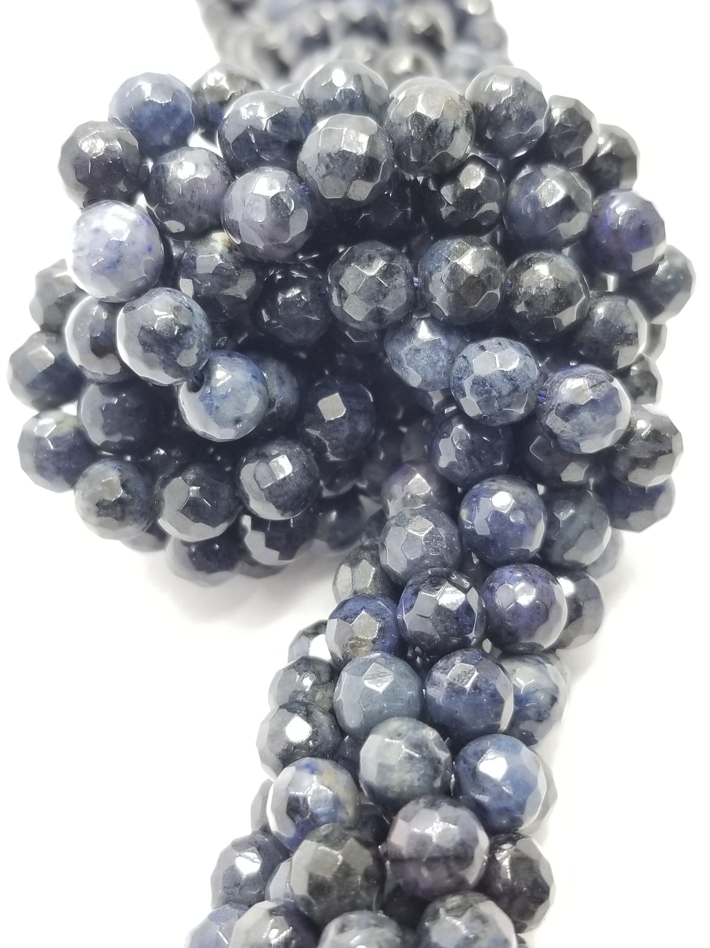 Dumortierite (Round)(Faceted)(16"Strand)