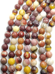 Mookaite (Round)(Faceted)(16"Strand)