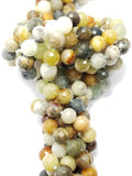 Flower Jade (Round)(Faceted)(6mm)(8mm)(10mm)(16"Strand)