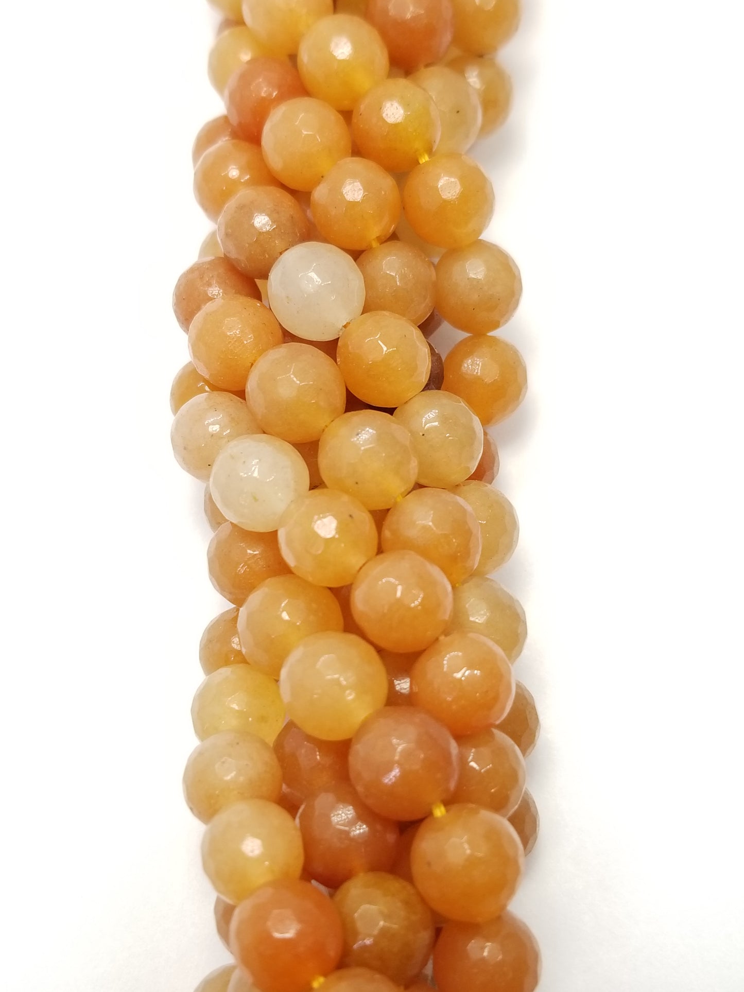 Red Aventurine (Round)(Faceted)(16"Strand)