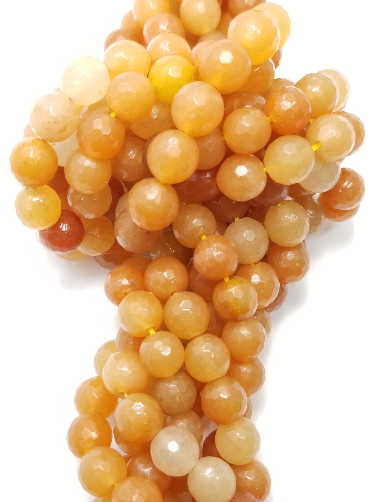 Red Aventurine (Round)(Faceted)(16"Strand)