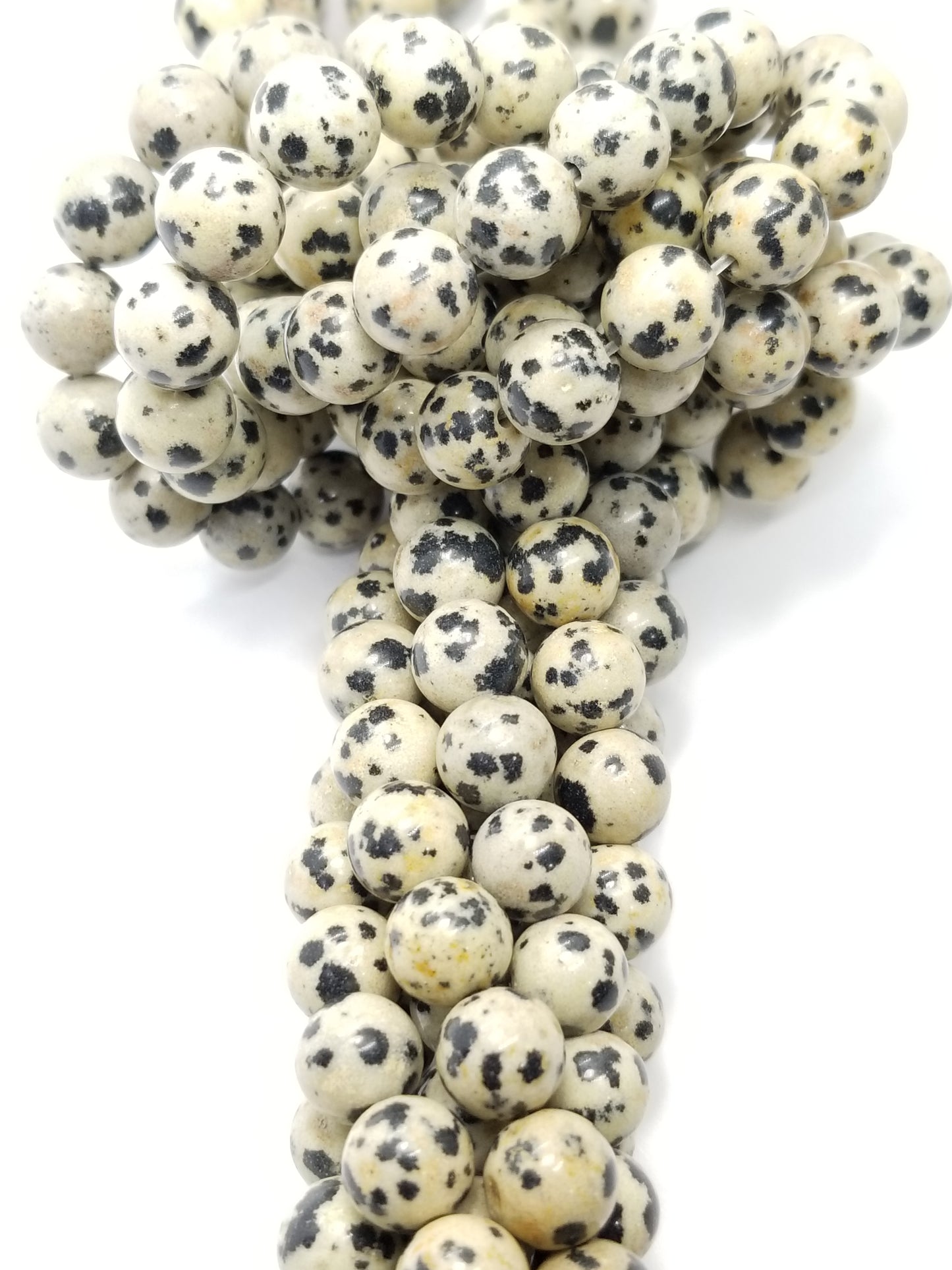 Dalmatian Jasper (Round)(Smooth)(16"Strand)