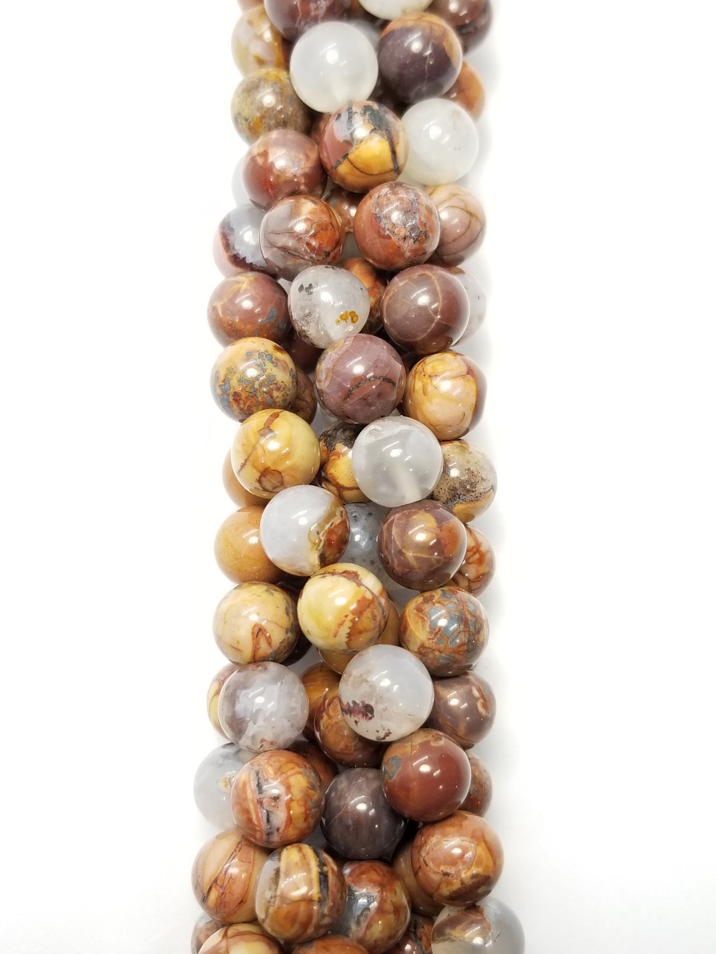 Thunder Egg Agate (Round)(Smooth)(16"Strand)