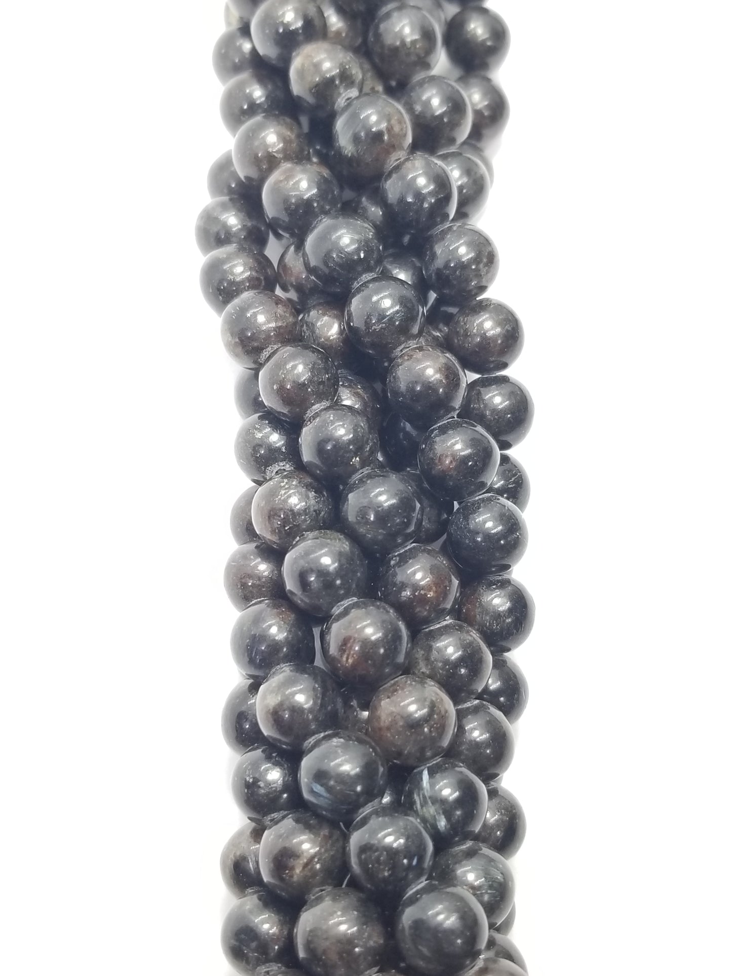 Arfvedsonite (Round)(Smooth)(6mm)(8mm)(10mm)(12mm)(16"Strand)