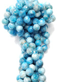 Blue Apatite (Round)(Faceted)(6mm)(8mm)(16"Strand)