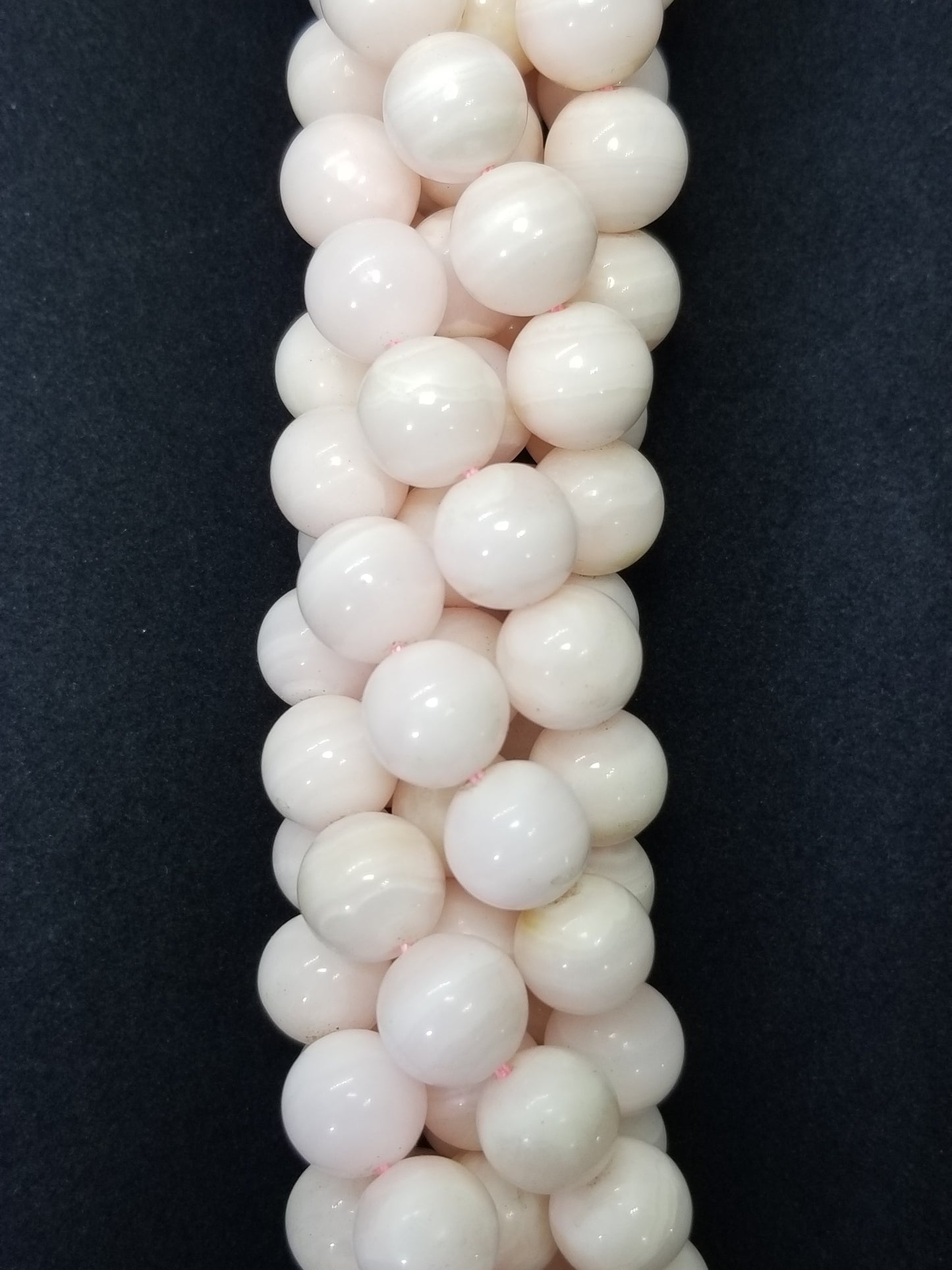 Pink Mangano Calcite (Round)(Smooth)(16"Strand)