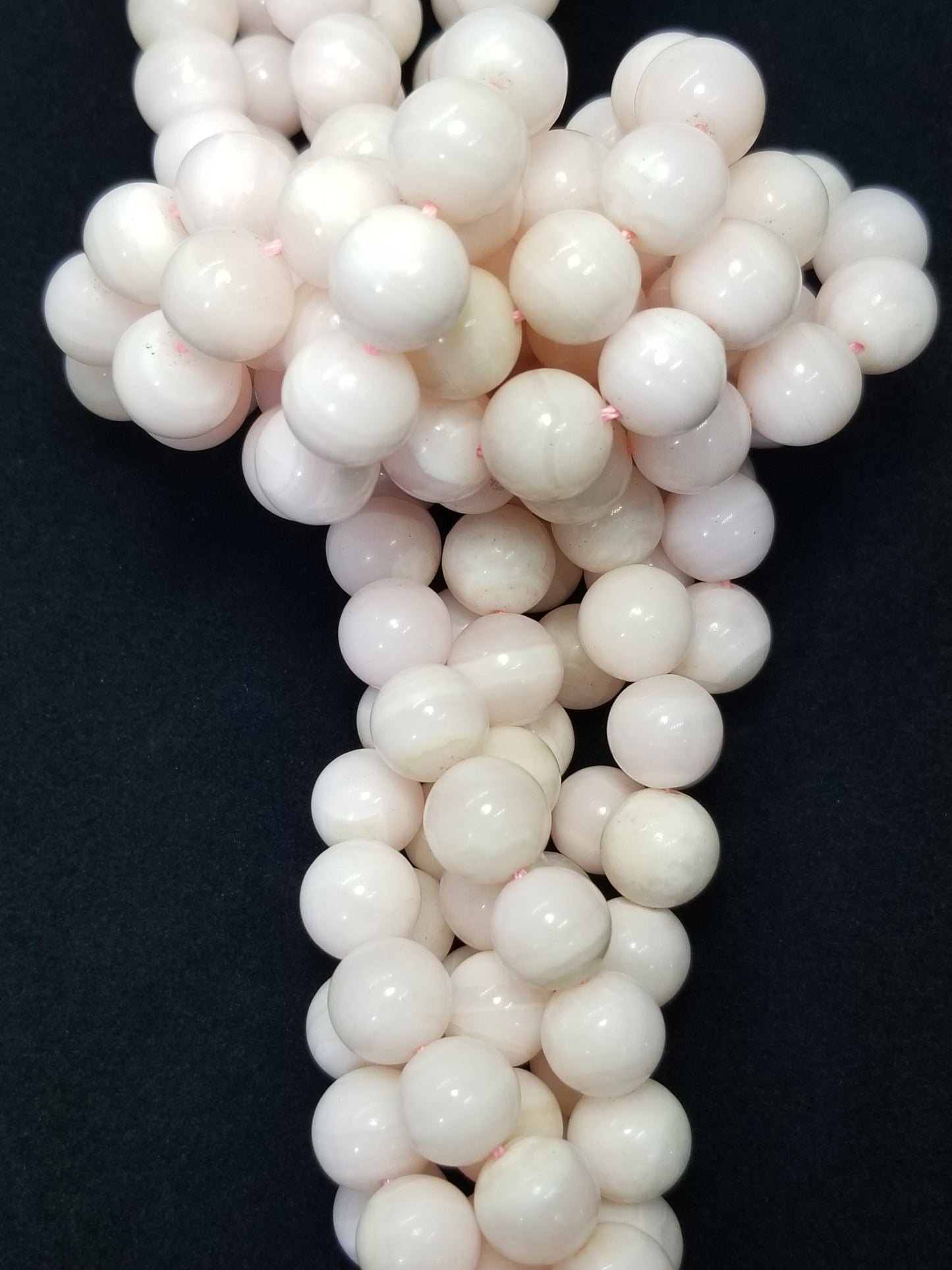 Pink Mangano Calcite (Round)(Smooth)(16"Strand)