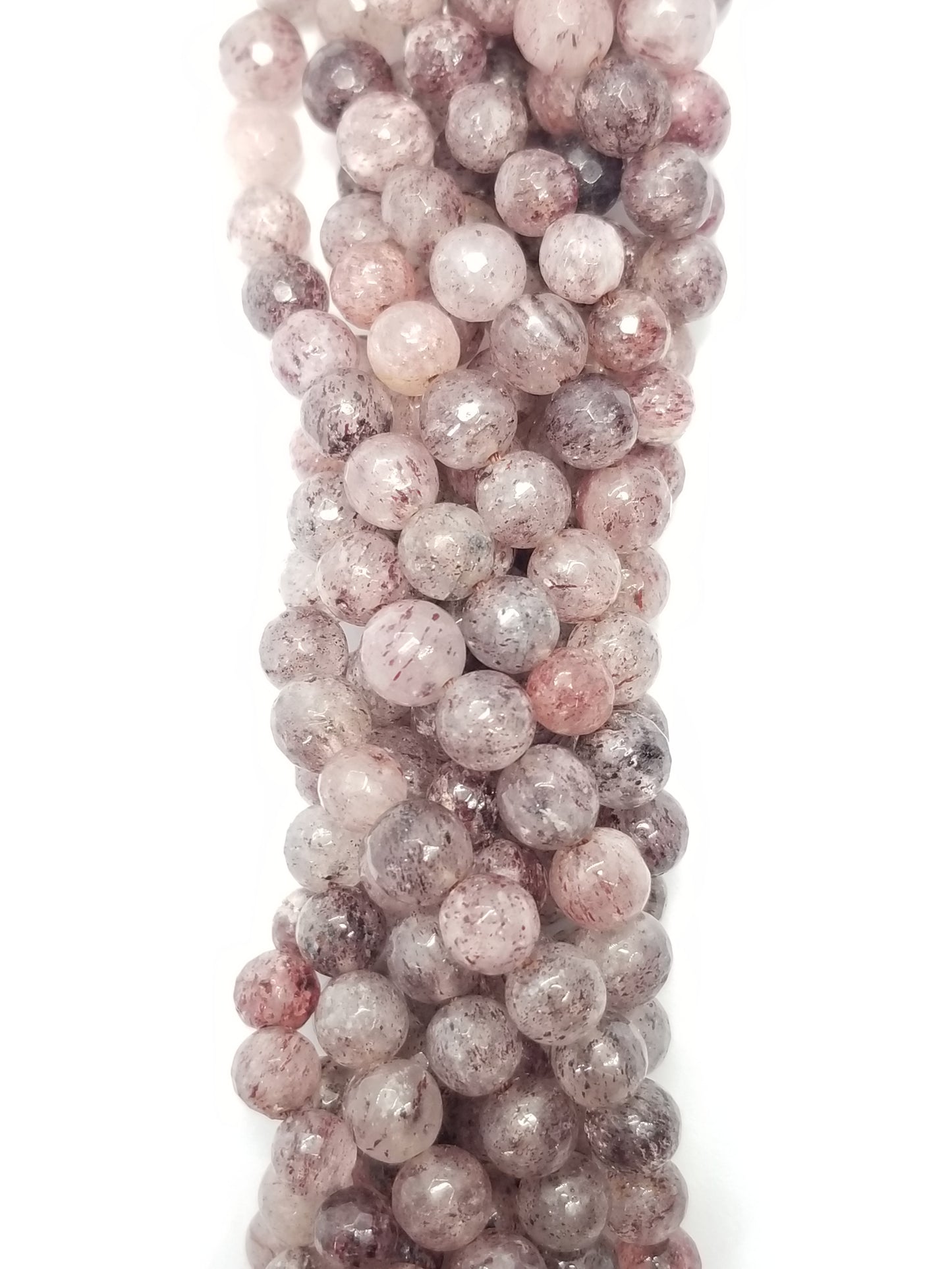 Strawberry Quartz (Round)(Faceted)(16"Strand)