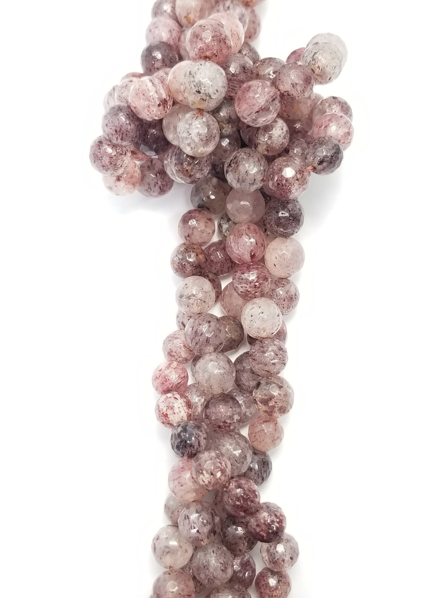 Strawberry Quartz (Round)(Faceted)(16"Strand)