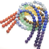 7 Chakra Stone Beads (Round)(Matte)(4mm)(6mm)(8mm)(10mm)(12mm)(16"Strand)