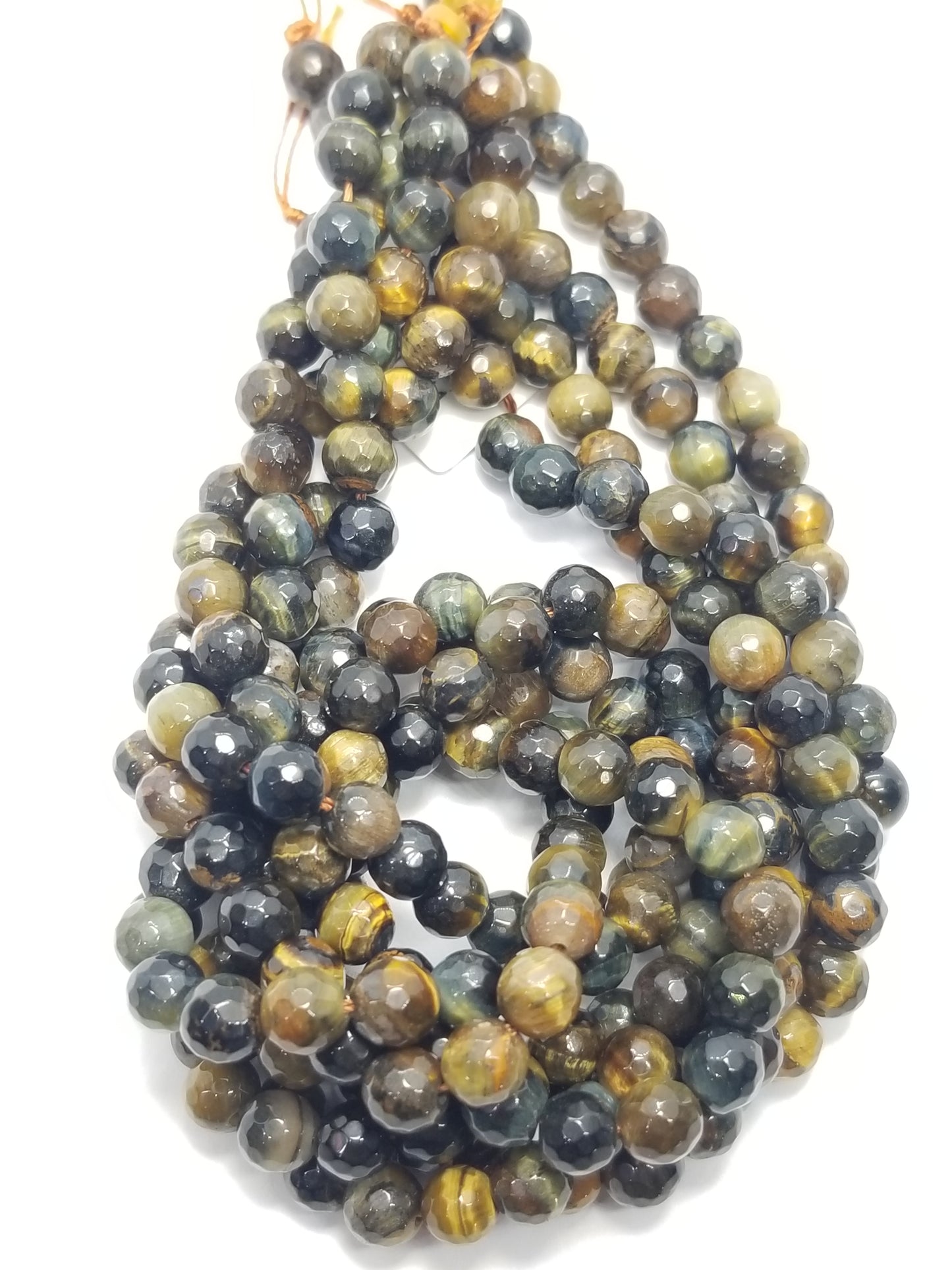 Hawk's Eye (Round)(Faceted)(16"Strand)