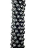 Black Onyx (Round)(Faceted)(Matte)(16"Strand)