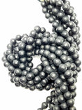 Black Onyx (Round)(Faceted)(Matte)(16"Strand)