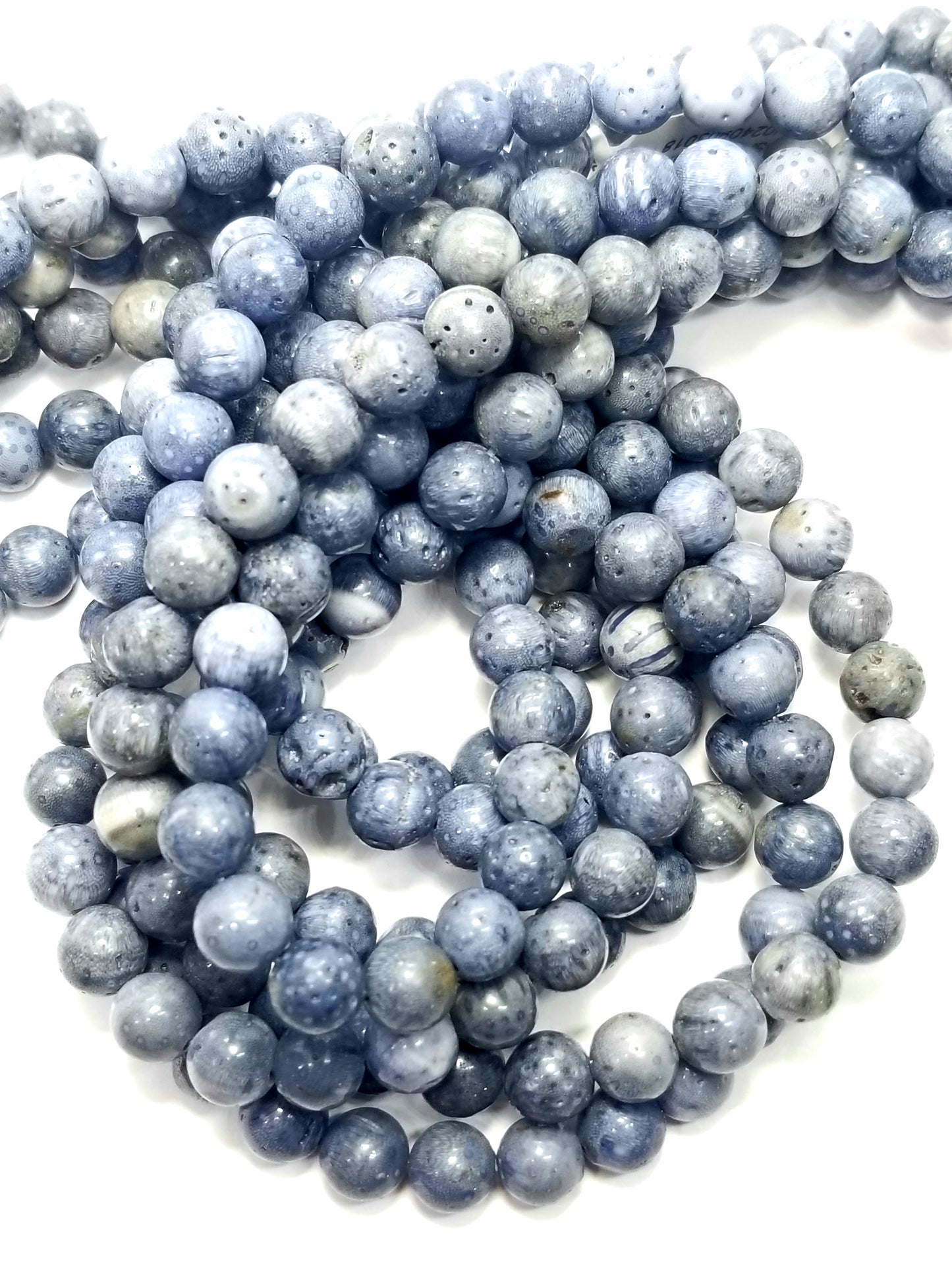 Blue Coral (Round)(Smooth)(16"Strand)