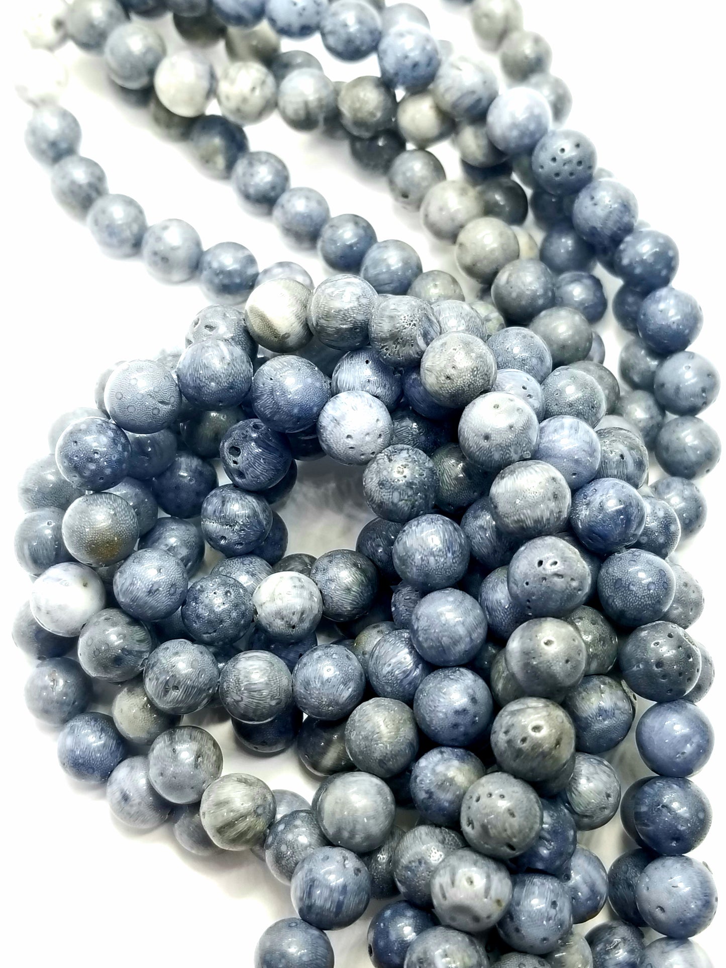 Blue Coral (Round)(Smooth)(16"Strand)