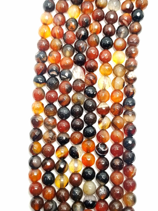 Brazilian Agate (Round)(Faceted)(16"Strand)